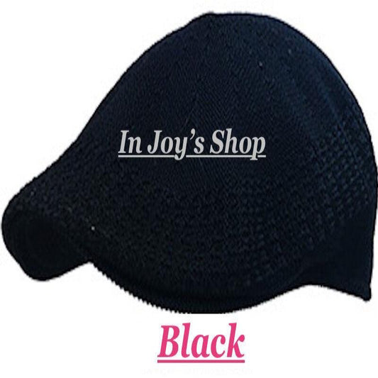 Newsboy Classic Mesh Ivy Newsboy Ivy Crochet Driving Golf Cap Hat (Black Large) - In Joy's Shops
