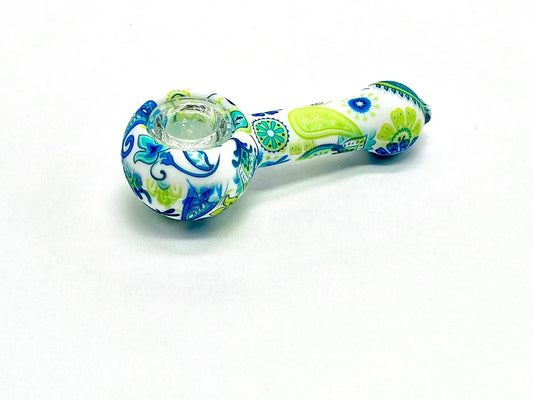 Discreet Heavy Silicone Pipe Tobacco Smoking Bowl Smoke Pipes- Glass Bowl