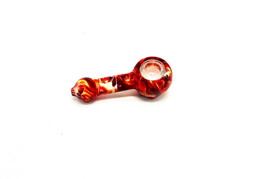 Discreet Heavy Silicone Pipe Tobacco Smoking Bowl Smoke Pipes- Glass Bowl