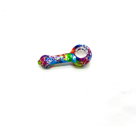 Discreet Heavy Silicone Pipe Tobacco Smoking Bowl Smoke Pipes- Glass Bowl