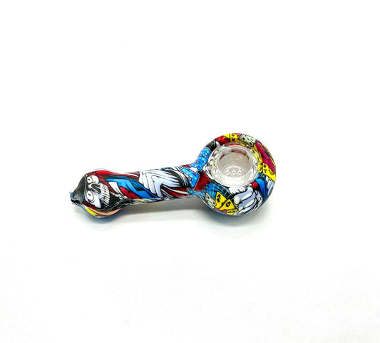 Discreet Heavy Silicone Pipe Tobacco Smoking Bowl Smoke Pipes- Glass Bowl