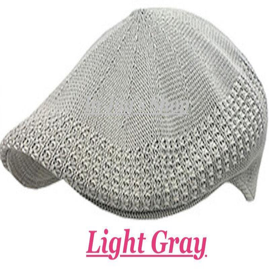 Newsboy Classic Mesh Ivy Newsboy Ivy Crochet Driving Golf Cap Hat (Light Grey Large) - In Joy's Shops