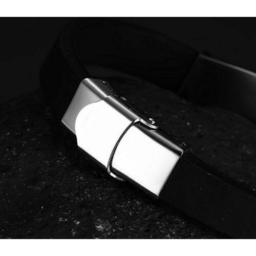 Masonic Mason Master Bangle Bracelet Stainless Steel Black Wristband - In Joy's Shops